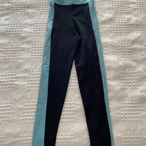 PALMA AUSTRALIA ACTIVE PANTS BLACK AND BLUE INSERTS 2 POCKETS SIZE M NEVER WORN
